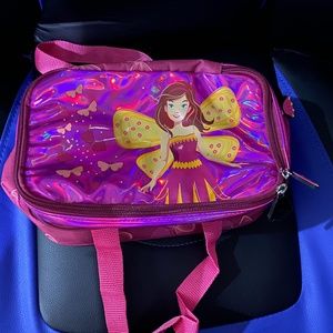 Butterfly Pink 2 Sections Girlie Insulated Lunch Bag, NWT